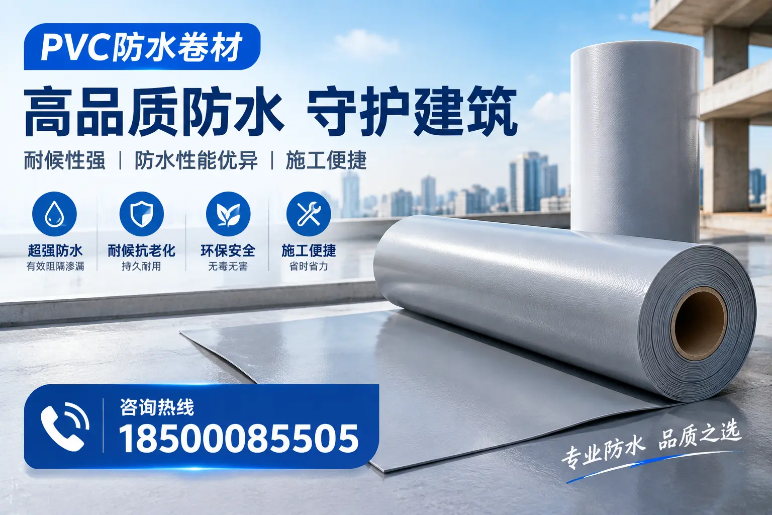 PVC防水卷材的防水效果评测,适合郴州的科学依据